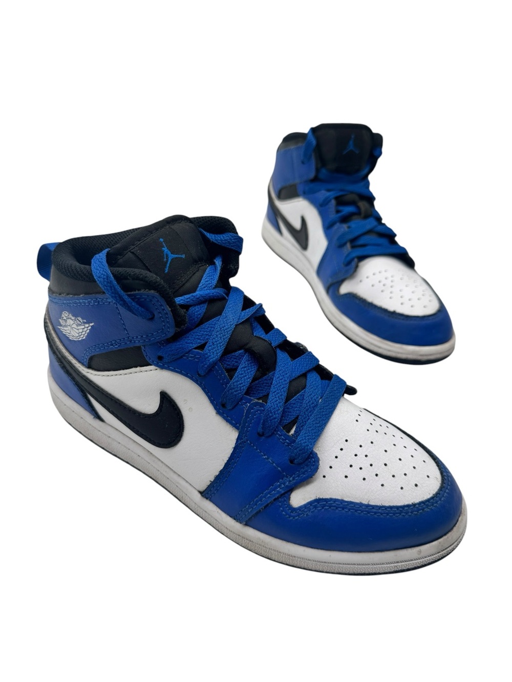 Nike Air Jordan 1 Mid GS Game Royal Kids Sneakers Size 3Y Blue White Black